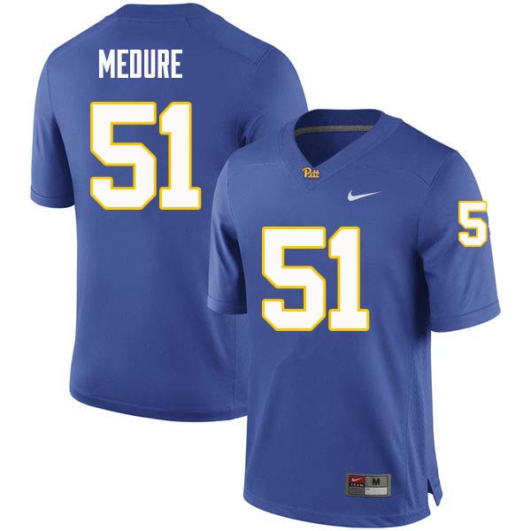 Men #51 Jim Medure Pittsburgh Panthers College Football Jerseys Sale-Royal